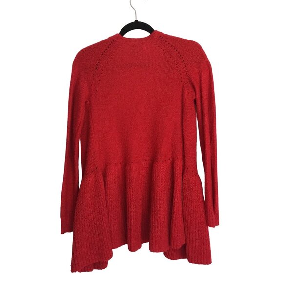 ELLE- WOMENS RED LONG SLEEVE OPEN FRONT CARDIGAN SWEATER SIZE X-SMALL - Picture 2 of 7